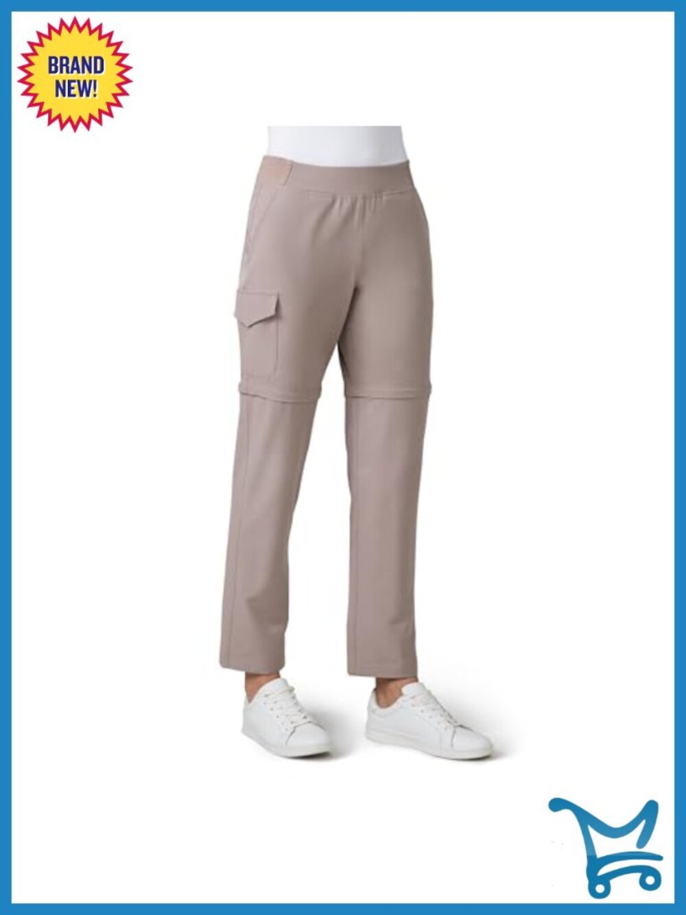 Convertible Cargo Pants Zip-Off to 7" Inseam Shorts Quick Dry Hiking